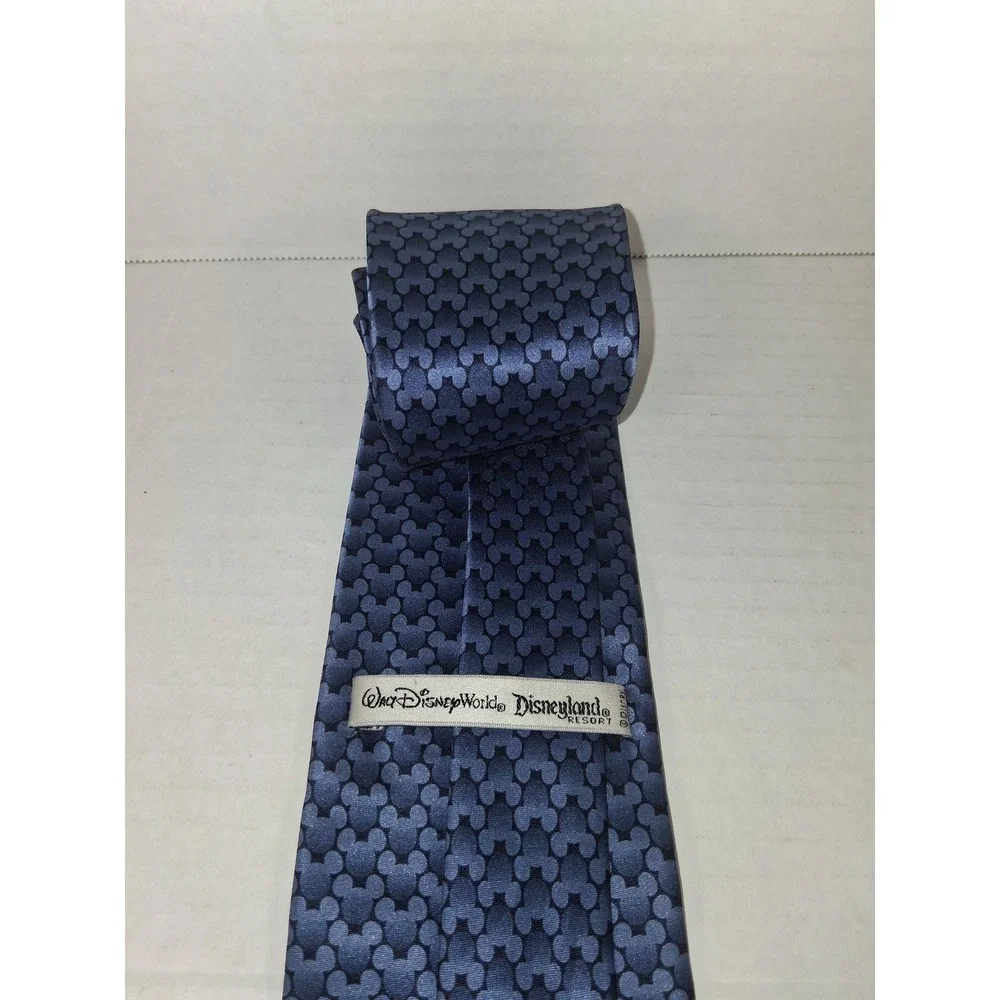 Walt‎ Disney World Disneyland Resort Blue Mickey Mouse Silk Necktie